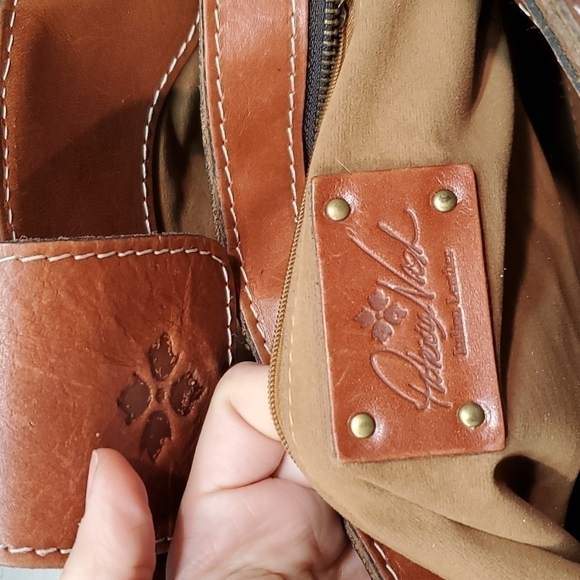 Patricia Nash Rienzo Leather Bag Satchel Tote - Picture 8 of 16